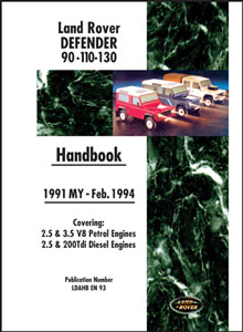 Land Rover 90/110 Owners Handbook - Land Rover 90/110 & Defender (L316) - Books & Literature