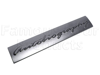 FF005822 - AUTOBIOGRAPHY Badge - Rear - Range Rover Third Generation up to 2009 MY