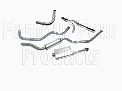 FF005851 - Full Mild Steel Exhaust System - Land Rover 90/110 & Defender