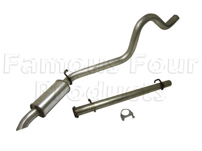 Centre Link Pipe and Rear Silencer Assy. - Land Rover Discovery 1995-98 Models - Exhaust