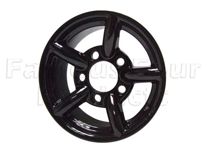 FF006084 - ZU Alloy Wheel 7 x 16 - Gloss Black - Classic Range Rover 1970-85 Models