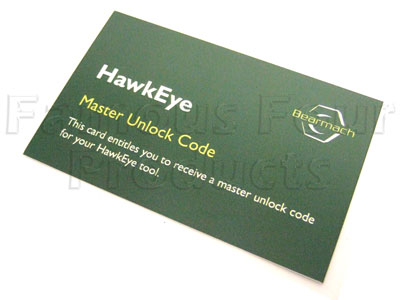 FF006093 - HAWKEYE Diagnostic System MASTER UNLOCK CODE - Land Rover 90/110 & Defender