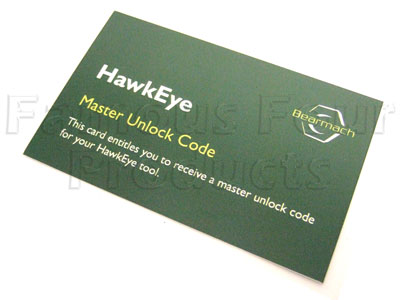 FF006093 - HAWKEYE Diagnostic System MASTER UNLOCK CODE - Land Rover Freelander 2