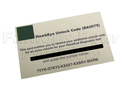 FF006094 - HAWKEYE Diagnostic System UNLOCK CODE - Land Rover Discovery Series II