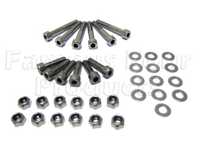 Bolt Kit - Stainless Steel - Rear Safari End Door Hinges - Land Rover 90/110 & Defender (L316) - Body Fittings