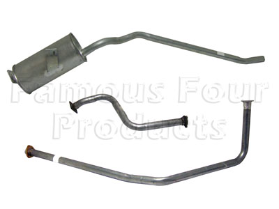 Full Mild Steel Exhaust System - Land Rover Series IIA/III - Exhaust