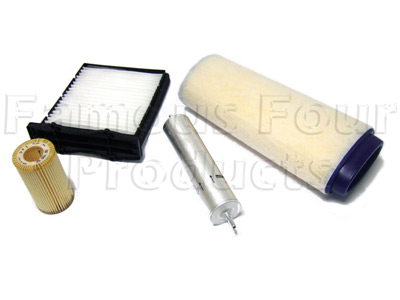 Service Filter Kit - Oil Air Fuel Pollen Filters with Drain Plug Washer - Land Rover Freelander (L314) - Td4 Diesel Engine