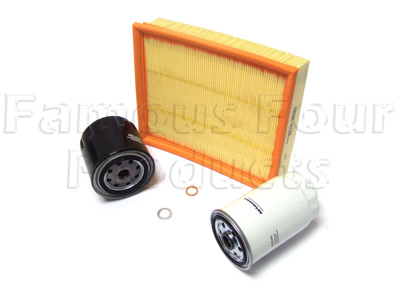 Service Filter Kit - Oil Air Fuel Filters with Drain Plug Washer - Land Rover Discovery 1994-98 - 300 Tdi Diesel Engine