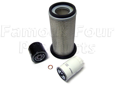 Service Filter Kit - Oil Air Fuel Filters with Drain Plug Washer - Classic Range Rover 1986-95 Models - 200 Tdi Diesel Engine