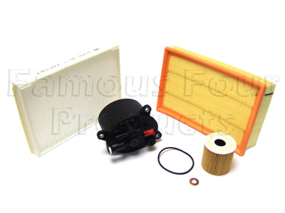 FF006557 - Service Filter Kit - Oil Air Fuel Pollen Filters with Drain Plug Washer - Land Rover Freelander 2