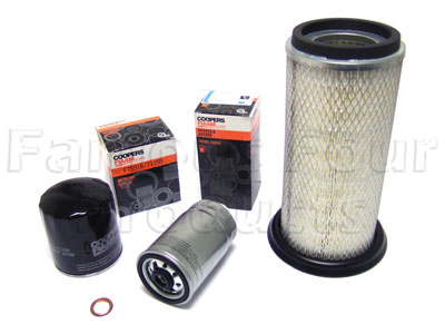 Service Filter Kit - Oil Air Fuel Filters with Drain Plug Washer - Land Rover Discovery 1990-94 Models - 200 Tdi Diesel Engine