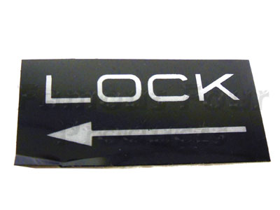 FF007597 - LOCK decal - Classic Range Rover 1970-85 Models