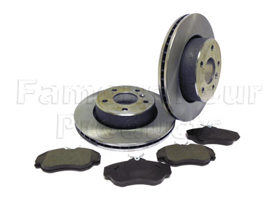 Brake Disc & Brake Pad Axle Set - Range Rover Second Generation 1995-2002 Models (P38A) - Brakes