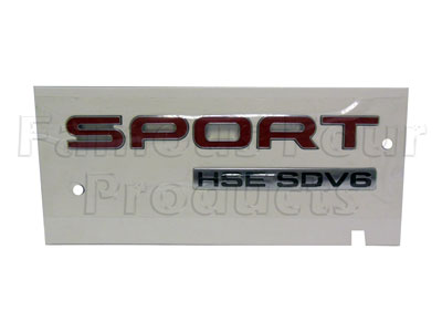 FF008131 - Sport HSE SDV6 Badge - Rear - Range Rover Sport 2014 on