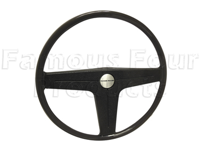 FF008162 - Steering Wheel - 3 Spoke - Grey - Classic Range Rover 1970-85 Models