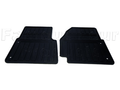 Front Footwell Rubber Floor Mats - Land Rover 90/110 and Defender - Interior