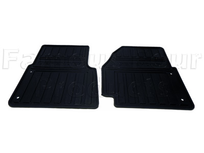 Front Footwell Rubber Floor Mats - Land Rover 90/110 & Defender (L316) - Interior