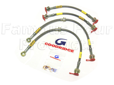 FF008726 - Braided Brake Hose Kit - Land Rover Freelander