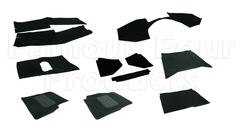 Front Carpet Set - Standard Quality - Black - Land Rover 90/110 & Defender (L316) - Interior