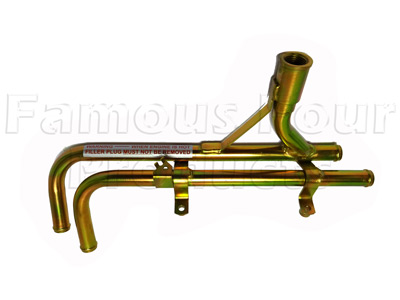 FF009578 - Heater Feed Pipe - Metal - Land Rover Discovery 1989-94