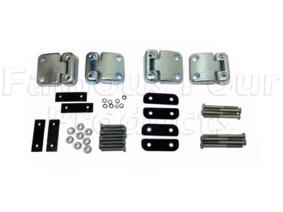 Rear Side Door Hinge Kit - Standard - Land Rover 90/110 & Defender (L316) - Body Fittings