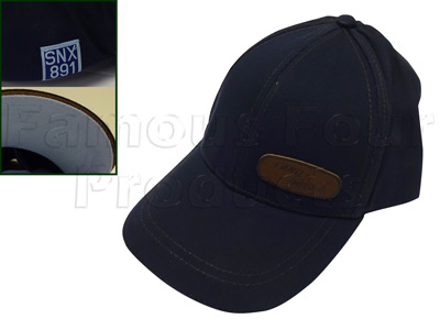 FF009707 - Baseball Cap - Navy Blue with Leather-effect Oval logo - Range Rover 2013-2021 Models