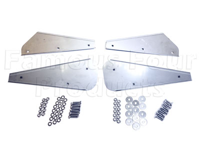 FF010002 - Brackets for Mudflap Rubbers - Stainless Steel - Land Rover 90/110 & Defender