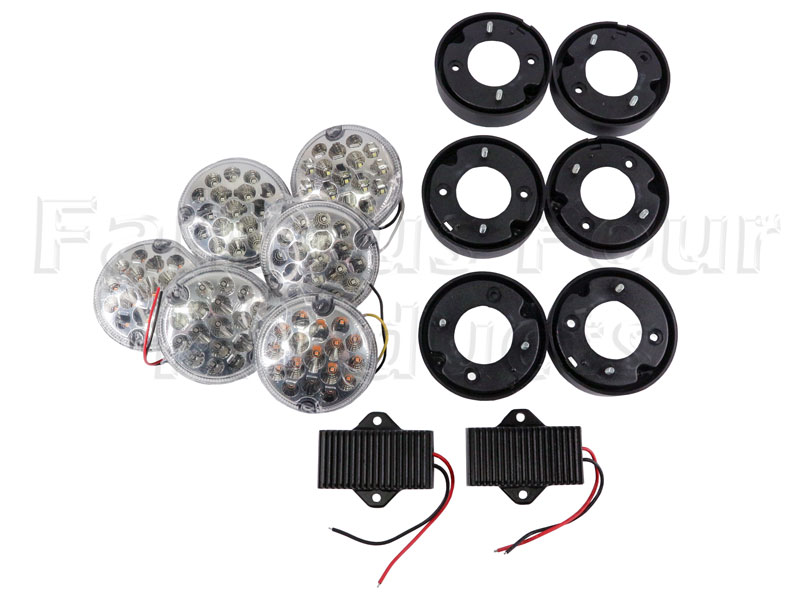 DA1191 - Wipac Clear Lens Led Light Kit for Defender 90/110 and