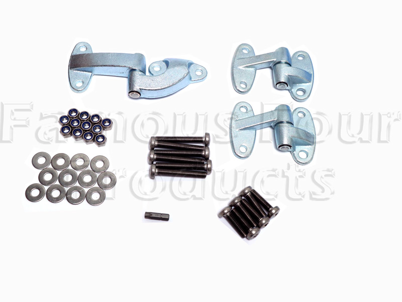 Safari Rear End Door Hinge Kit - Land Rover 90/110 & Defender (L316) - Body Fittings