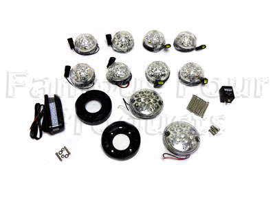 Clear Lens Light Kit - LED - Land Rover Series IIA/III - Electrical