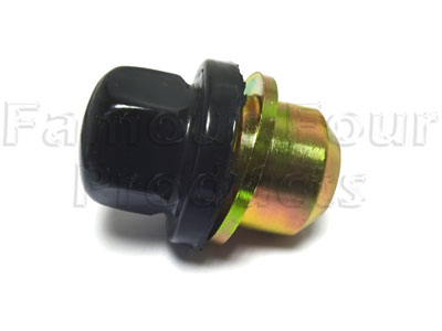 Wheel Nut for Alloy Wheels - Black Capped - Classic Range Rover 1970-85 Models - Accessories