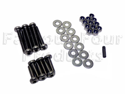 Bolt Kit - Stainless Steel - Rear Safari End Door Hinges - Land Rover 90/110 & Defender (L316) - Body Fittings