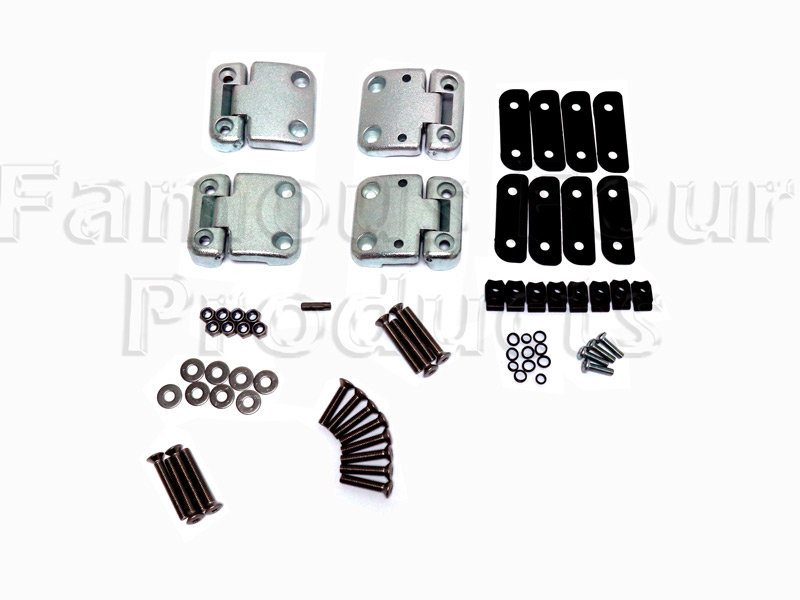 Front Door Hinge Kit - Land Rover 90/110 & Defender (L316) - Body Fittings