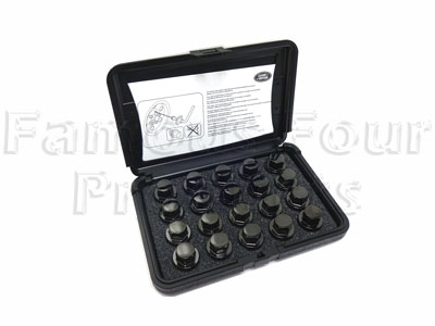 Wheel Nut Set for Alloy Wheels - Gloss Black - Range Rover Third Generation up to 2009 MY (L322) - Tyres, Wheels and Wheel Nuts