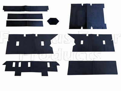 Rear Carpet Set - Premium Quality - Black - Land Rover 90/110 & Defender (L316) - Interior