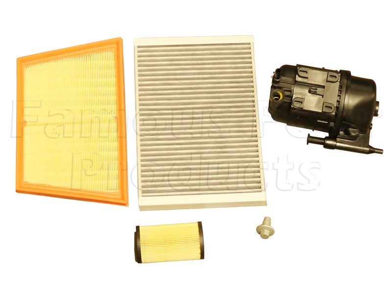 Service Filter Kit - Oil Air Fuel Pollen Filters with Drain Plug and Washer - Land Rover Discovery Sport - Ingenium 2.0 Diesel Engine