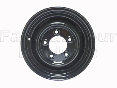 FF011096 - Standard Steel Wheel 5.5x16 - Tubeless Type - Land Rover 90/110 & Defender