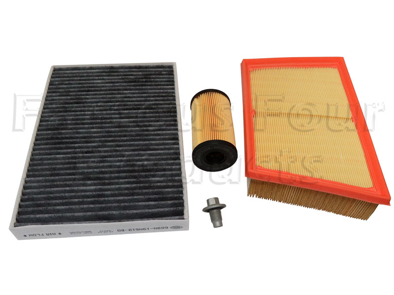 Service Filter Kit - Oil Air Pollen Filters with Drain Plug and Washer - Land Rover Discovery Sport (L550) - Ingenium 2.0 Petrol Engine