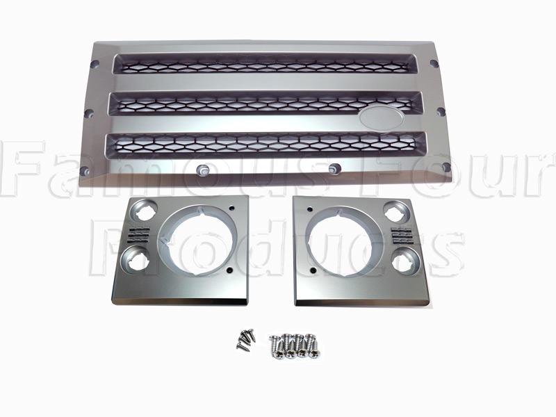 XS Style Front Grille and Headlight Surround Kit - Land Rover 90/110 & Defender (L316) - Body Fittings