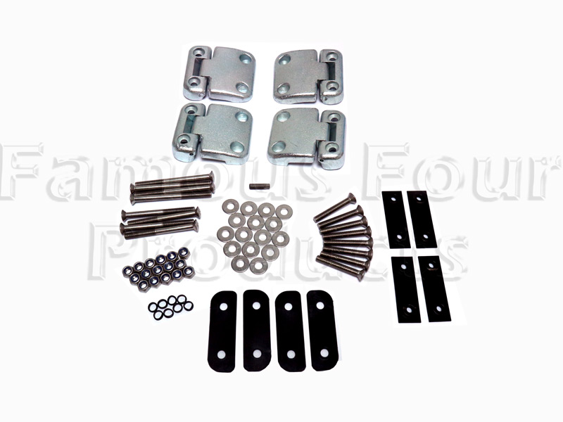 FF011816 - Rear Side Door Hinge Kit - Standard - Land Rover 90/110 & Defender