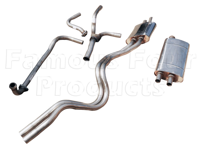 FF011898 - Stainless Exhaust System - Standard - Classic Range Rover 1970-85 Models