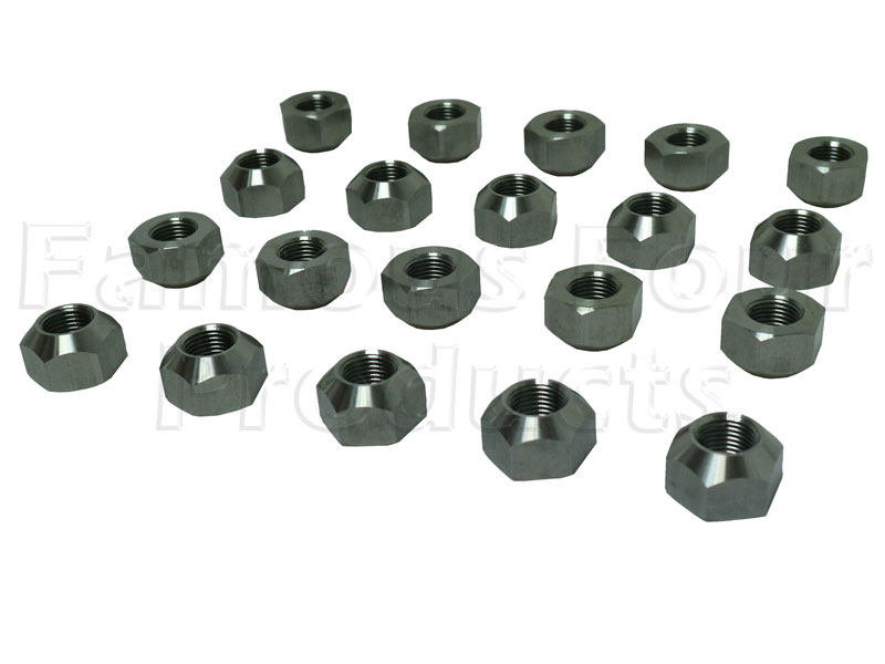 FF012021 - Stainless Steel Wheel Nuts for Steel Wheels - Set of 20 - Land Rover Series IIA/III