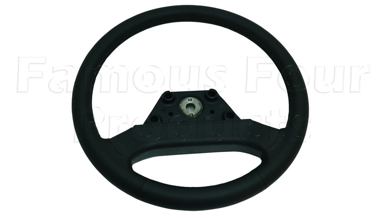 Steering Wheel - 2 Spoke Black Plastic - Land Rover 90/110 and Defender - Steering Components