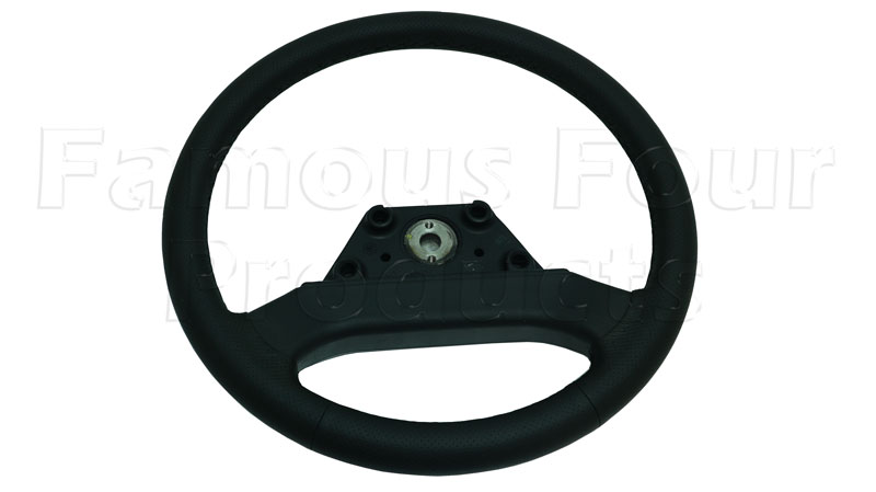 Steering Wheel - 2 Spoke Black Plastic - Land Rover 90/110 & Defender (L316) - Steering Components