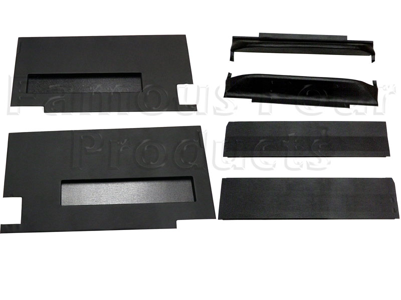 Door Trim Kit - With Pockets - Black - Land Rover Series IIA/III - Interior