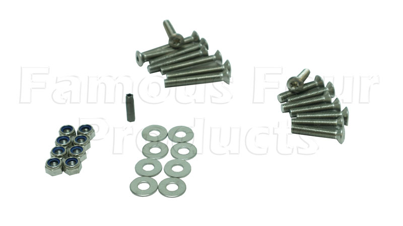 FF012500 - Bolt Kit - Stainless Steel - Front Door Hinges - Land Rover 90/110 & Defender