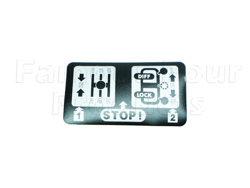 FF012522 - Diff Lock Warning Label - Land Rover Discovery 1994-98