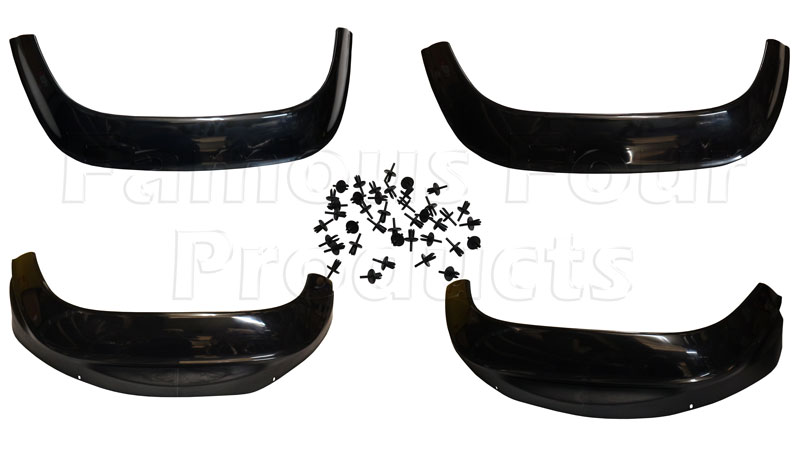 Wheel Arch Eyebrow Spats (Gloss Black) - Land Rover 90/110 & Defender (L316) - Body Fittings