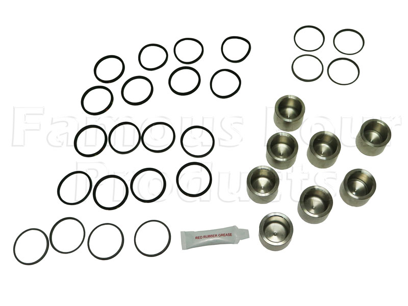 Caliper Pistons and Seal Kit - Stainless Steel - Land Rover Discovery 1990-94 Models - Brakes