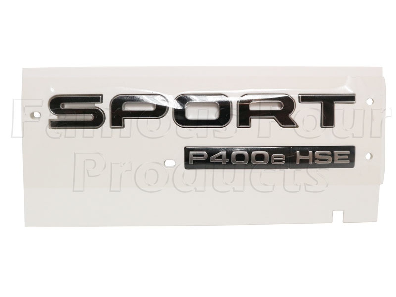 Sport HSE P400E Badge - Rear - Range Rover Sport 2014 on (L494) - Body